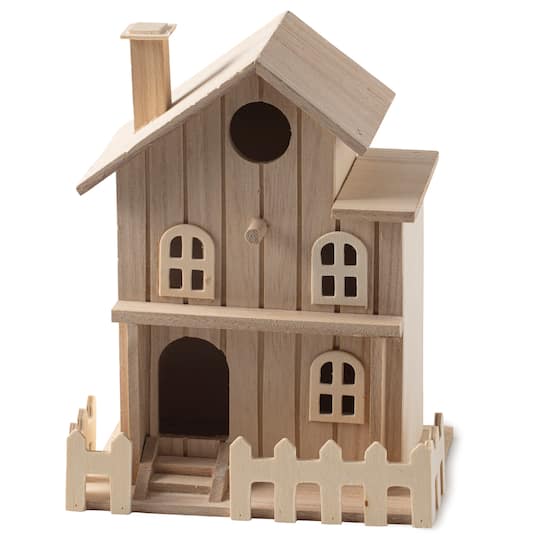 8.5" Two Story Cottage Birdhouse by Make Market®